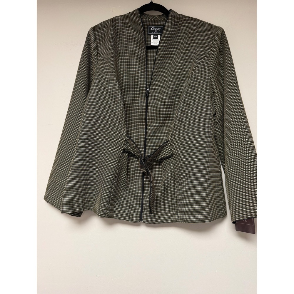 Sweet Suit Woman Blazer Houndstooth 14W‎ Career Business Office Suit Jacket